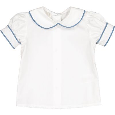 Royal Blue Trim Baby Boy Shirt