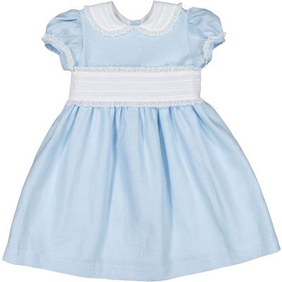 Linen Blue Classic Dress