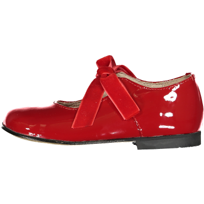 Red Patent Leather Baby Mary Janes Bow Lace