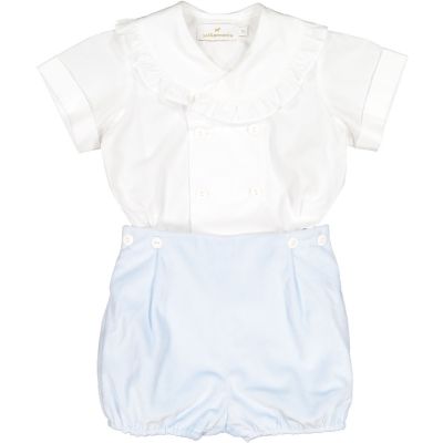 Charming Blue Velvet Boy Set