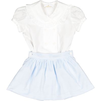 Charming Blue Velvet Girl Set