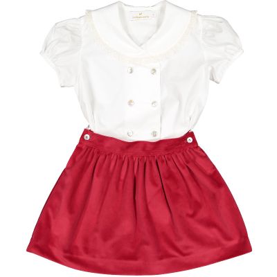 Santa Red Velvet Girl Set