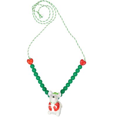 Christmas Mouse Mistletoe Necklace