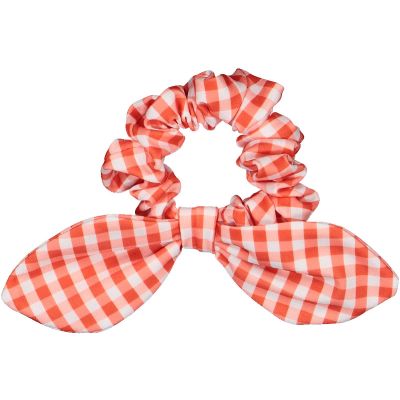 Berries and Bees Gingham Lycra Scrunchie
