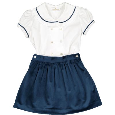 Mysterious Blue Velvet Girl Set