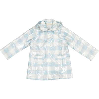 Blue Gingham Raincoat