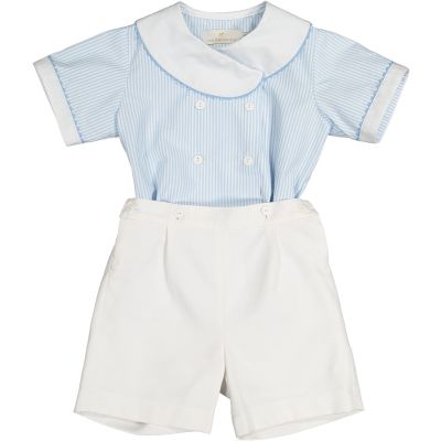 Blue Classic Stripes Boy Set