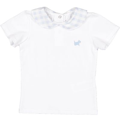 Blue Gingham Peter Pan Polo