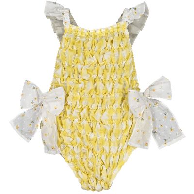 Honey Bees Frilled Cotton Swimsuit