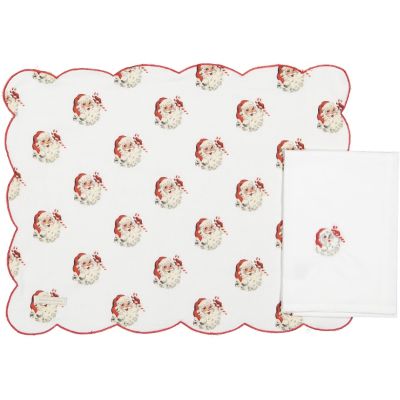 Classic Santa Set of one Placemat & one Napkin