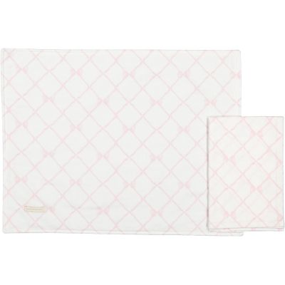 Pink Ribbon Set of one Placemat & one Napkin