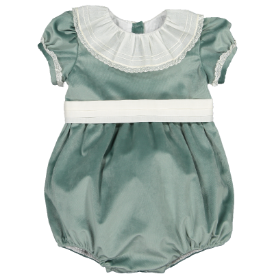 Green Velvet Romper