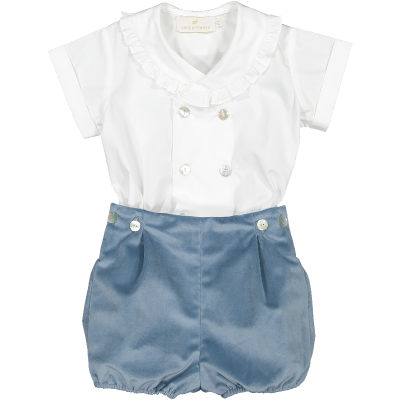 Blue Velvet Boy Set