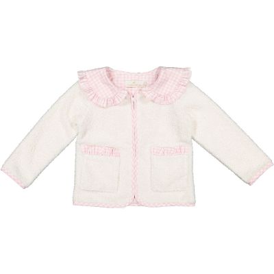 Pink Collar Gingham Fleece