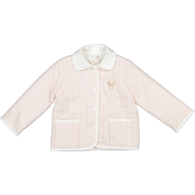 Light Pink Stripes Quilted Jacket