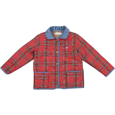 Red Tartan Quilted Jacket 