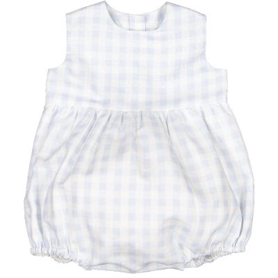 Blue Gingham Boy Romper