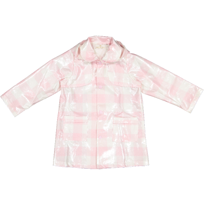 Pink Gingham Raincoat