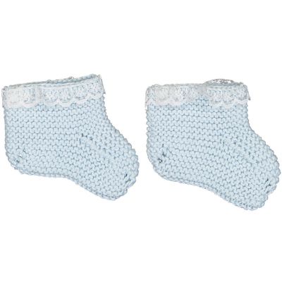 Blue Knit Baby Shoes