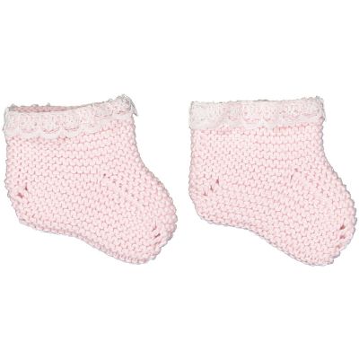 Pink Knit Baby Shoes