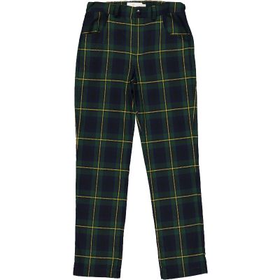  Navy Tartan Trousers