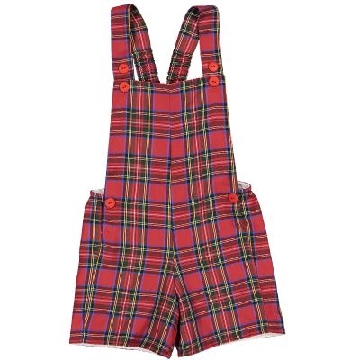 Christmas Magic Tartan Baby Overall