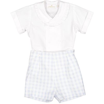 Blue Gingham Boy Set