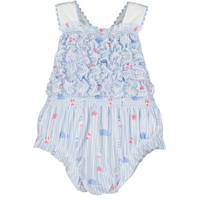  Nautical Frilled Swimsuit
