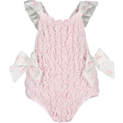 Pink Cherries Frilled Swimsuit