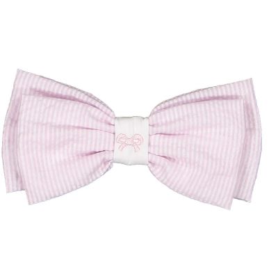 Maryland Pink Seersucker Hair Clip