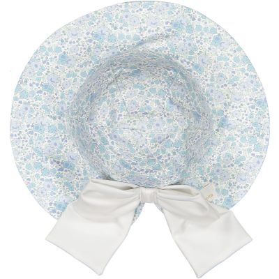  Blue Ditsy Floral Lycra Sunny Hat
