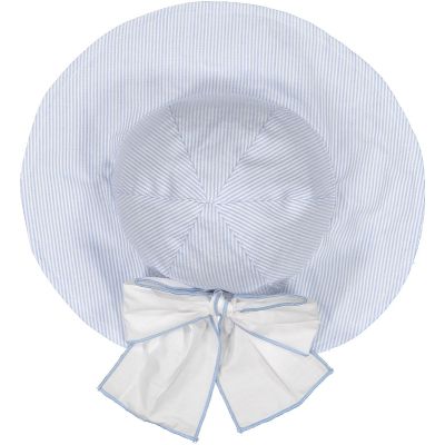 Blue Seersucker Sunny Hat