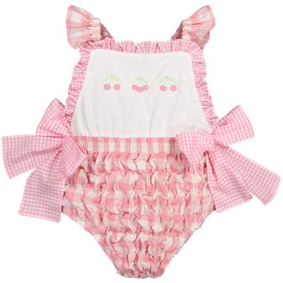  Cherries Picnic Cotton Frilled Swimsuit 