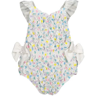  Multicolor Hearts Frilled Swimsuit