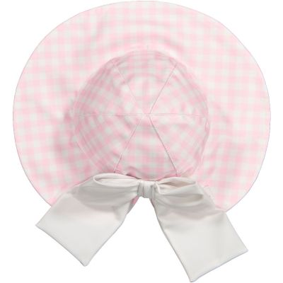  Gingham Pink Lycra Sunny Hat