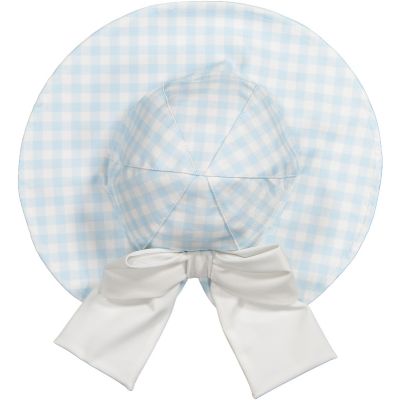  Gingham Blue Lycra Sunny Hat