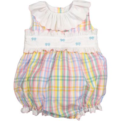  Rainbow Gingham Romper
