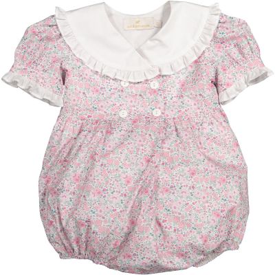  Pink Ditsy Floral Romper