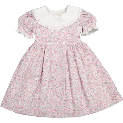  Pink Ditsy Floral Dress