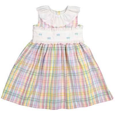  Rainbow Gingham Dress