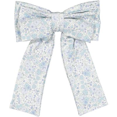 Blue Ditsy Floral Lycra Big Hair Clip