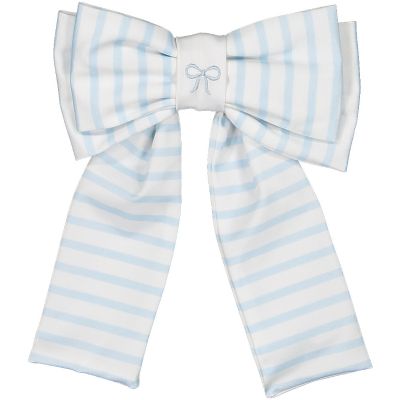 Stripes Blue Lycra Big Hair Clip