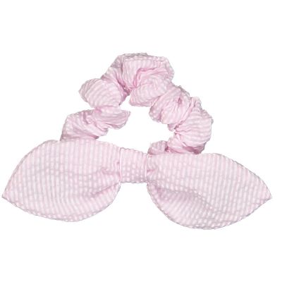 Maryland Pink Seersucker Scrunchie