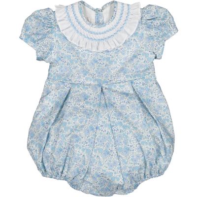  Blue Ditsy Floral Romper