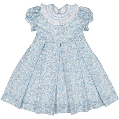  Blue Ditsy Floral Dress