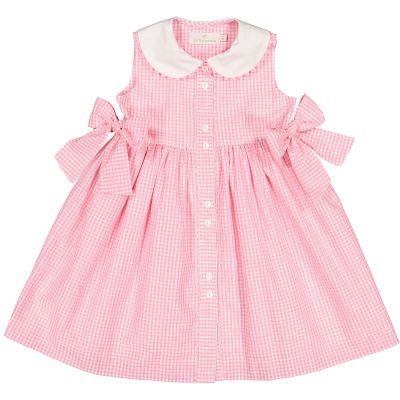  Gingham Mix Pink Dress