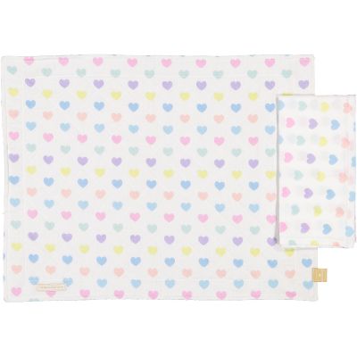 Funny Hearts Set of One Placemat & Napkin