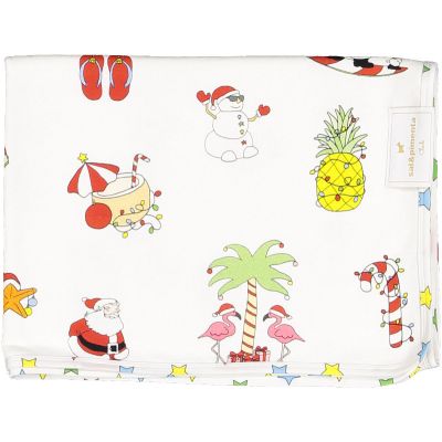 Santa On Holiday Beach Towel