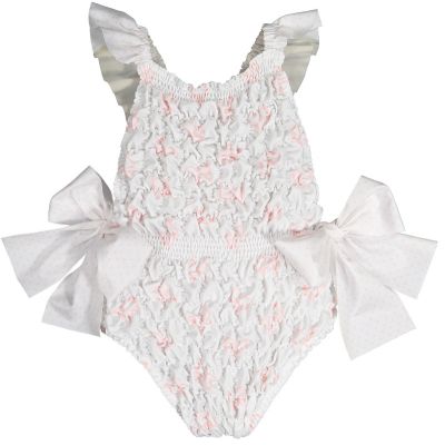 Pink Bows Frilled Swimsuit