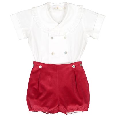 Santa Red Velvet Boy Set